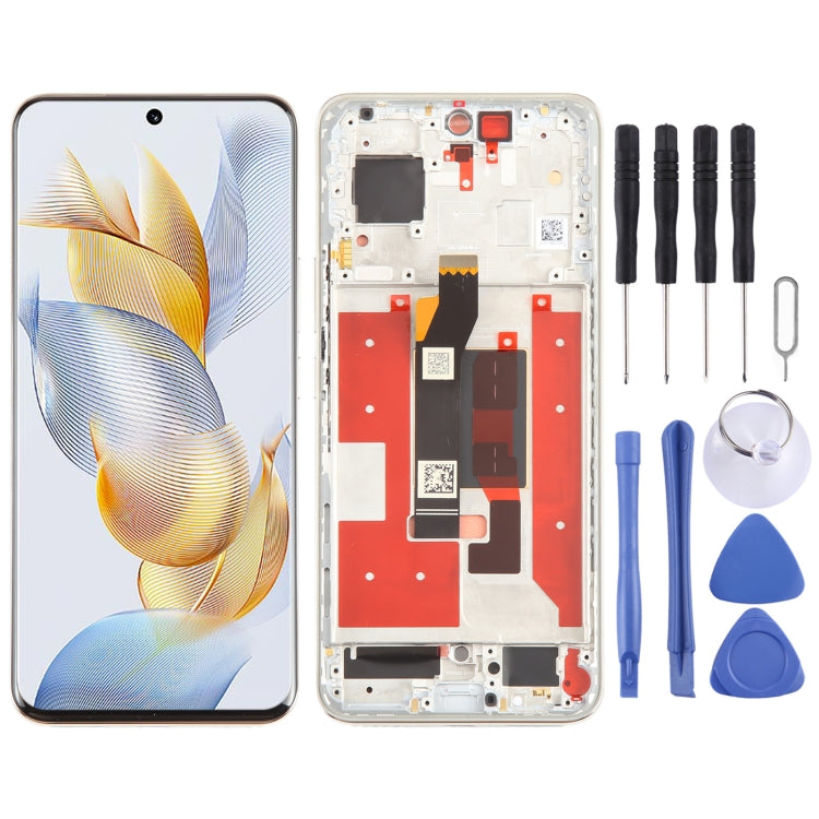 For Honor 90 Original LCD Screen Digitizer Full Assembly with Frame (Silver) - LCD Screen by PMC TechLife | Online Shopping South Africa | PMC TechLife