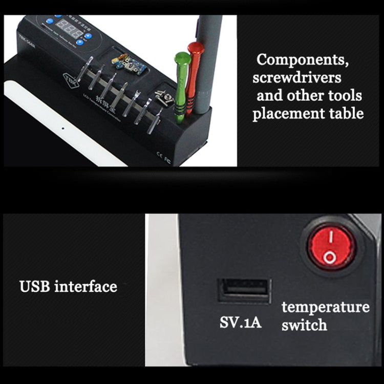 TBK-568R 220V Vacuum LCD Temperature Controller Touch Screen Glass Separator Machine with Multi-function Storage Box - free shipping - PMC TechLife - Order now!
