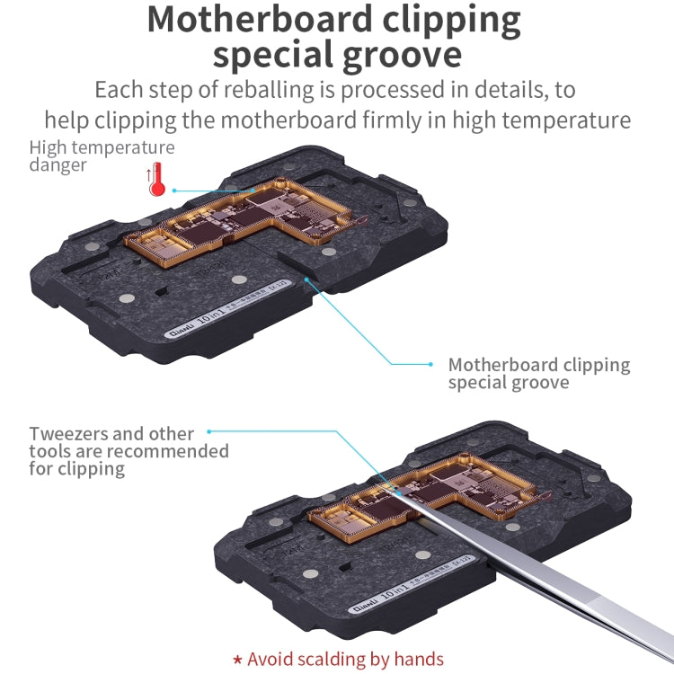 Qianli 10 in 1 Middle Frame Reballing Platform For iPhone X / XS / XS Max / 11 / 11 Pro / 11 Pro Max / 12 / 12 Pro / 12 mini / 12 Pro Max - Repair Platform by QIANLI | Online Shopping South Africa | PMC Jewellery | Buy Now Pay Later Mobicred