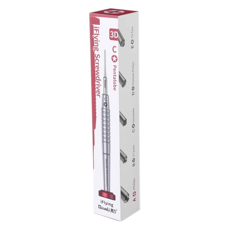 Qianli iFlying 3D Aluminum Handle Anti-slip Screwdriver, Pentalobe - free shipping - PMC TechLife - Order now!