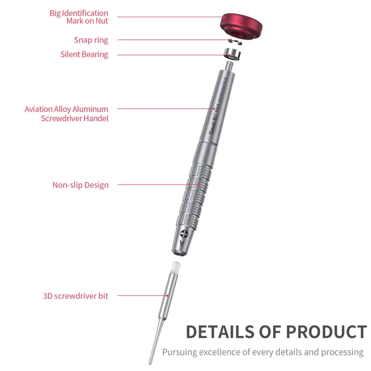 Qianli iFlying 3D Aluminum Handle Anti-slip Screwdriver, Pentalobe - free shipping - PMC TechLife - Order now!