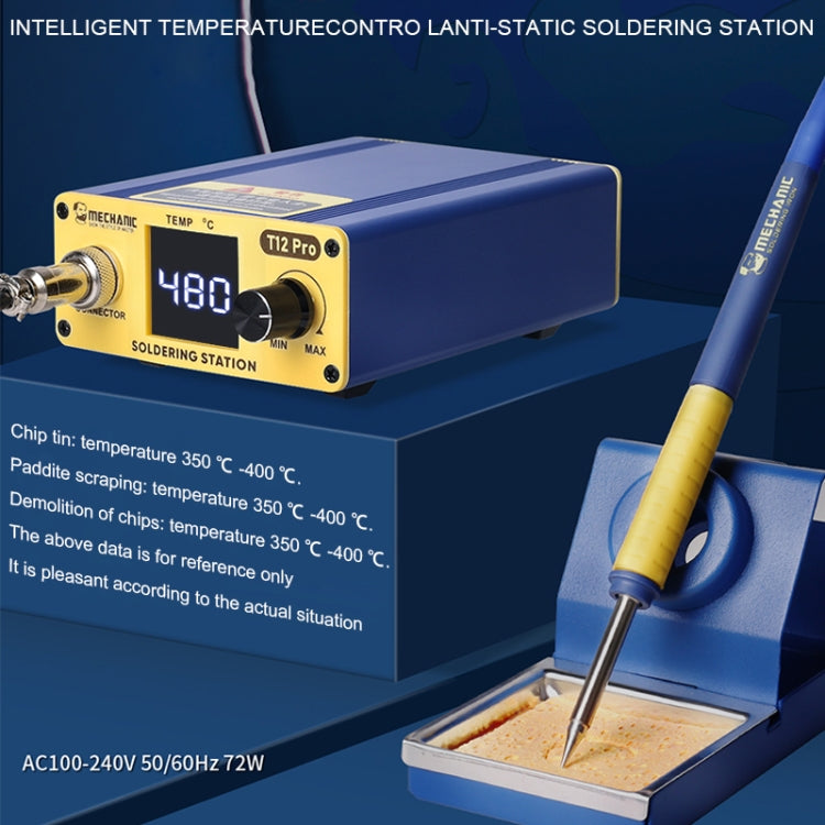 Mechanic T12 Pro Intelligent Anti-static Digital Heating Solder Station, EU Plug - Soldering Iron Stand by MECHANIC | Online Shopping South Africa | PMC Jewellery