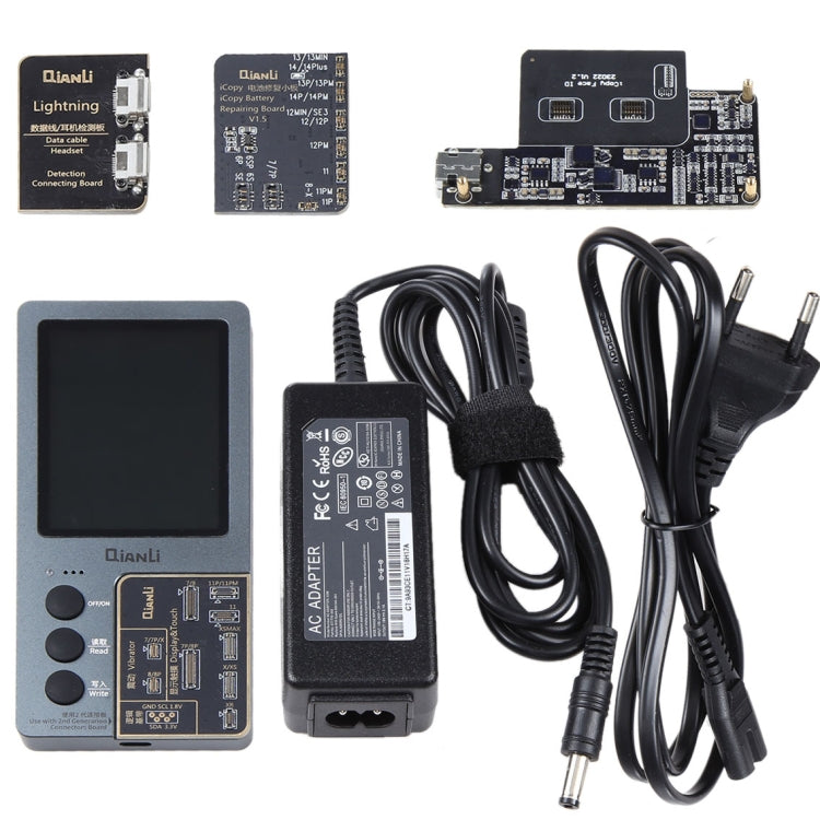 For iPhone 6 - 14 Pro Max 5 in 1 Qianli iCopy Plus 2.2 Repair Detection Programmer Set, Plug: EU - free shipping - PMC TechLife - Order now!