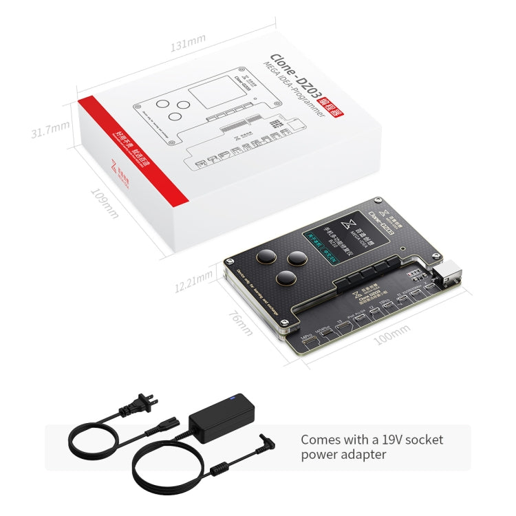 MEGA-IDEA Clone DZ03 Battery Activation & Face ID Dot Matrix Programmer for iPhone 8-14 Pro Max, Plug: EU - Repair Programmer by PMC TechLife | Online Shopping South Africa | PMC TechLife