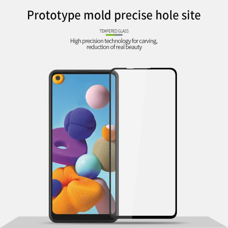 For Samsung Galaxy A21S MOFI 9H 2.5D Full Screen Tempered Glass Film(Black) - Galaxy Tempered Glass by MOFI | Online Shopping South Africa | PMC TechLife | Buy Now Pay Later Mobicred