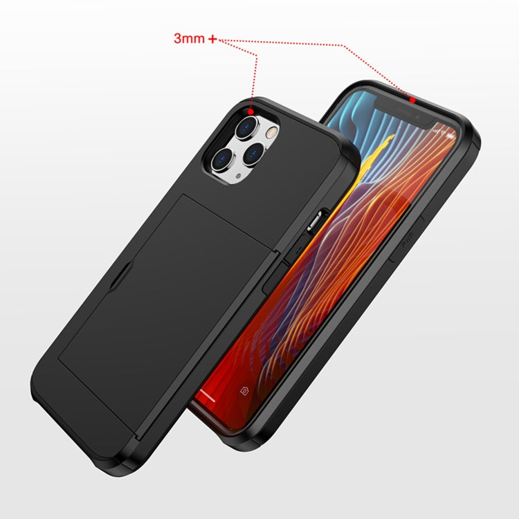For iPhone 12 / 12 Pro Shockproof Rugged Armor Protective Case with Card Slot(Dark Blue) - free shipping - PMC TechLife - Order now!
