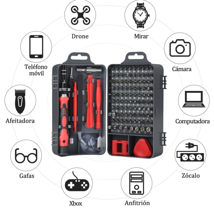 115 in 1 Precision Screw Driver Mobile Phone Computer Disassembly Maintenance Tool Set(Black) - Screwdriver Set by PMC TechLife | Online Shopping South Africa | PMC TechLife