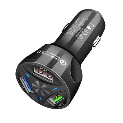 YSY-395KC QC3.0 3 USB 35W High Power Vehicle Charger / Mobile Phone Tablet Universal Vehicle Charger(Black) - Car Charger by PMC Jewellery | Online Shopping South Africa | PMC Jewellery