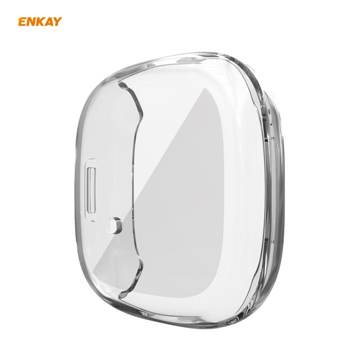 For Fitbit Versa 3 / Fitbit Sense ENKAY Hat-Prince ENK-AC8208 Full Coverage Transparent TPU Soft Case - Watch Cases by ENKAY | Online Shopping South Africa | PMC TechLife | Buy Now Pay Later Mobicred