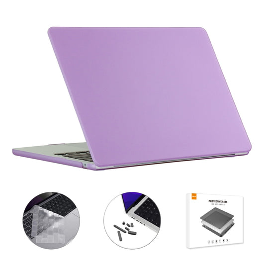 For MacBook Air 13.6 2022/2024 A2681 M2 / A3113 M3 EU Version ENKAY 3 in 1 Matte Laptop Case with TPU Keyboard Film / Anti-dust Plugs (Light Purple) - MacBook Air Cases by ENKAY | Online Shopping South Africa | PMC Jewellery | Buy Now Pay Later Mobicred