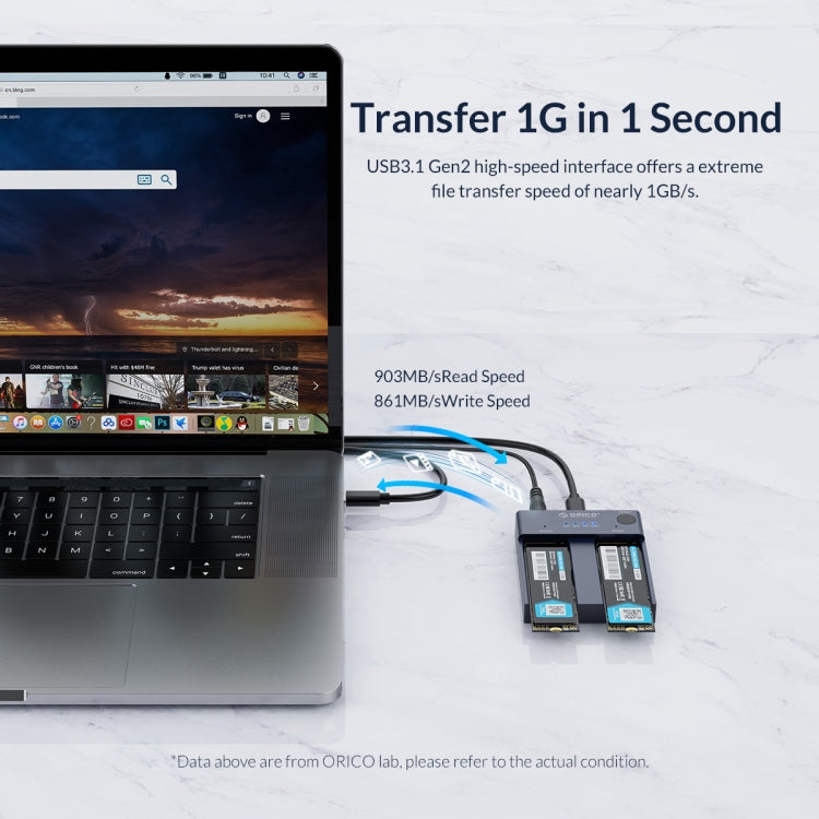 ORICO M2P2-C3-C NVME M.2 SSD Duplicator - HDD Enclosure by ORICO | Online Shopping South Africa | PMC TechLife