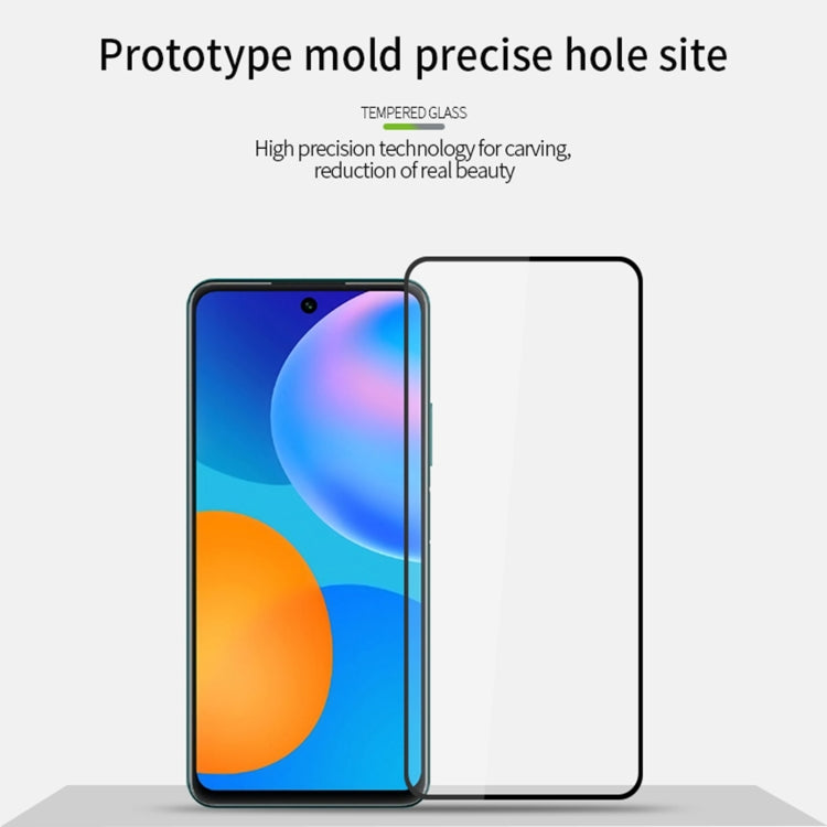 For Huawei P smart 2021 MOFI 9H 2.5D Full Screen Tempered Glass Film(Black) - Huawei Tempered Glass by PINWUYO | Online Shopping South Africa | PMC TechLife | Buy Now Pay Later Mobicred