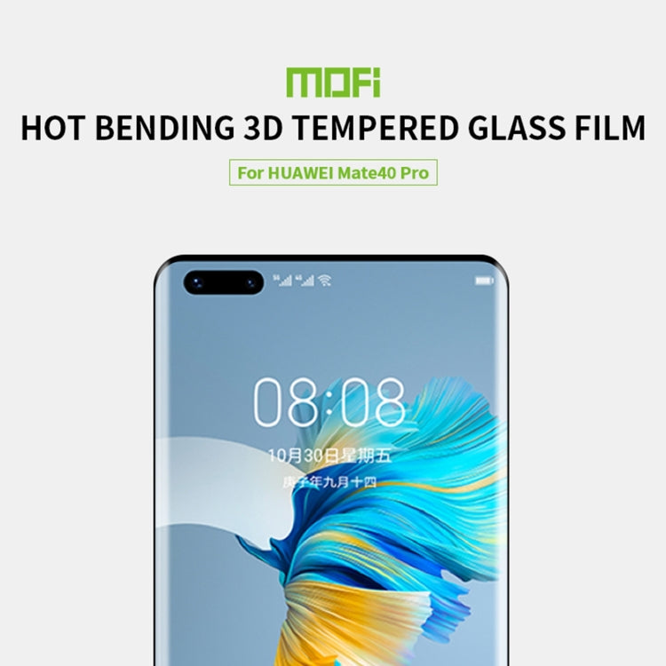 For Huawei Mate 40 Pro MOFI 9H 3D Explosion Proof Thermal Bending Full Screen Tempered Glass Film(Black) - Huawei Tempered Glass by MOFI | Online Shopping South Africa | PMC TechLife | Buy Now Pay Later Mobicred