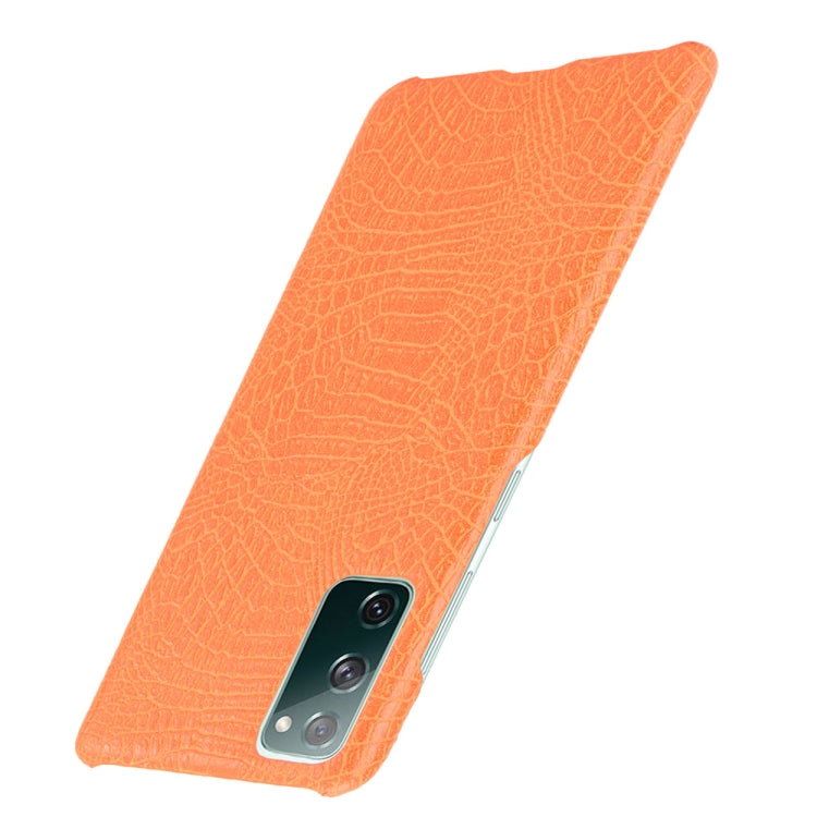For Samsung Galaxy S20 FE Shockproof Crocodile Texture PC + PU Case(Orange) - Galaxy S20 FE Cases by NILLKIN | Online Shopping South Africa | PMC Jewellery