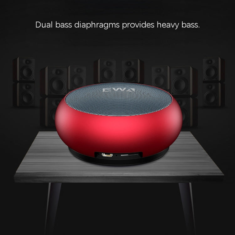 EWA A110 IPX5 Waterproof Portable Mini Metal Wireless Bluetooth Speaker Supports 3.5mm Audio & 32GB TF Card & Calls(Blue) - Mini Speaker by EWA | Online Shopping South Africa | PMC Jewellery | Buy Now Pay Later Mobicred