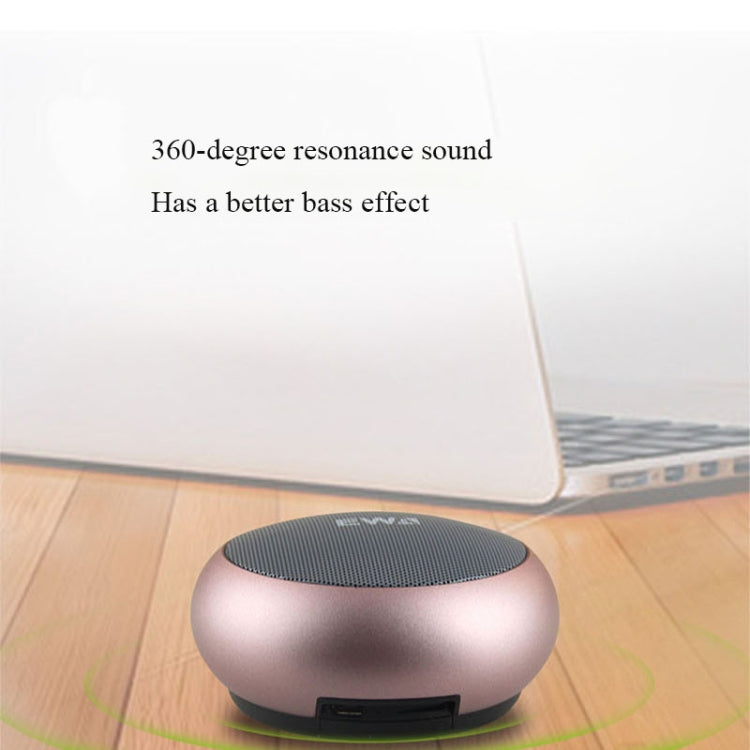 EWA A110 IPX5 Waterproof Portable Mini Metal Wireless Bluetooth Speaker Supports 3.5mm Audio & 32GB TF Card & Calls(Black) - Mini Speaker by EWA | Online Shopping South Africa | PMC Jewellery