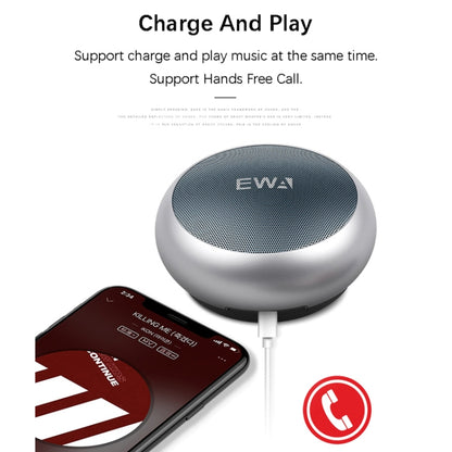 EWA A110 IPX5 Waterproof Portable Mini Metal Wireless Bluetooth Speaker Supports 3.5mm Audio & 32GB TF Card & Calls(Black) - Mini Speaker by EWA | Online Shopping South Africa | PMC Jewellery