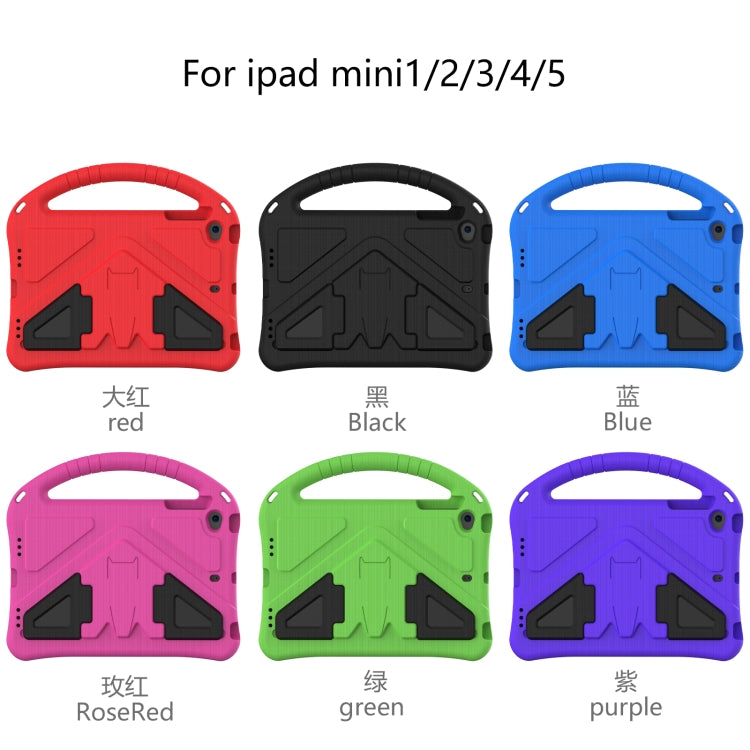 For iPad Mini5/4/3/2/1 EVA Flat Anti Falling Protective Case Shell with Holder(Blue) - iPad Mini 4 & 3 & 2 & 1 Cases by PMC TechLife | Online Shopping South Africa | PMC TechLife | Buy Now Pay Later Mobicred