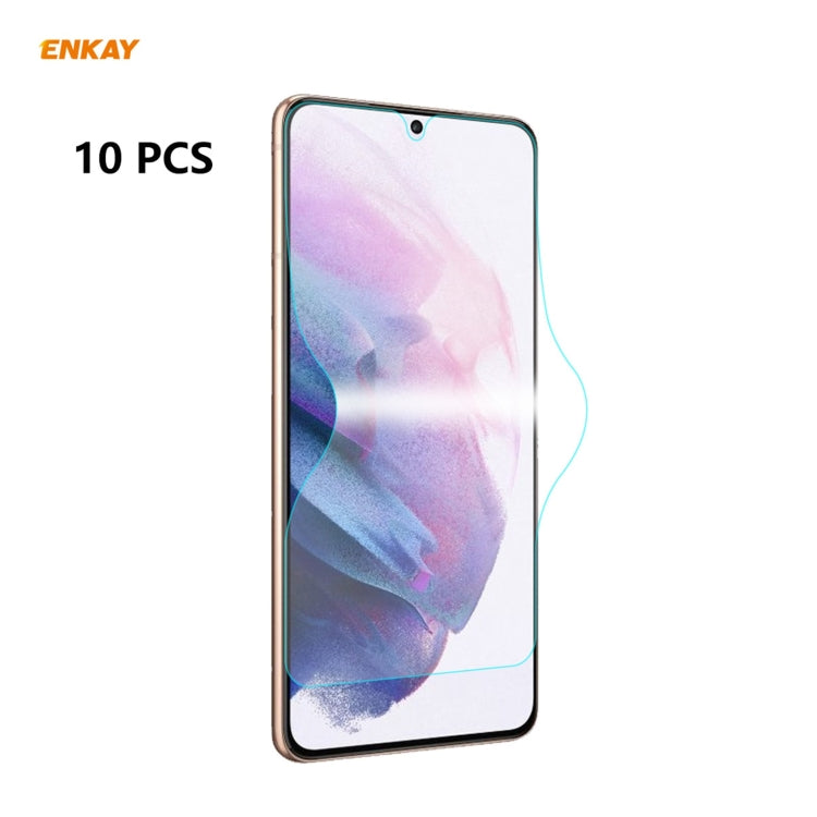 For Samsung Galaxy S21 5G 10 PCS ENKAY Hat-Prince 0.1mm 3D Full Screen Protector Explosion-proof Hydrogel Film - For Samsung by ENKAY | Online Shopping South Africa | PMC Jewellery | Buy Now Pay Later Mobicred