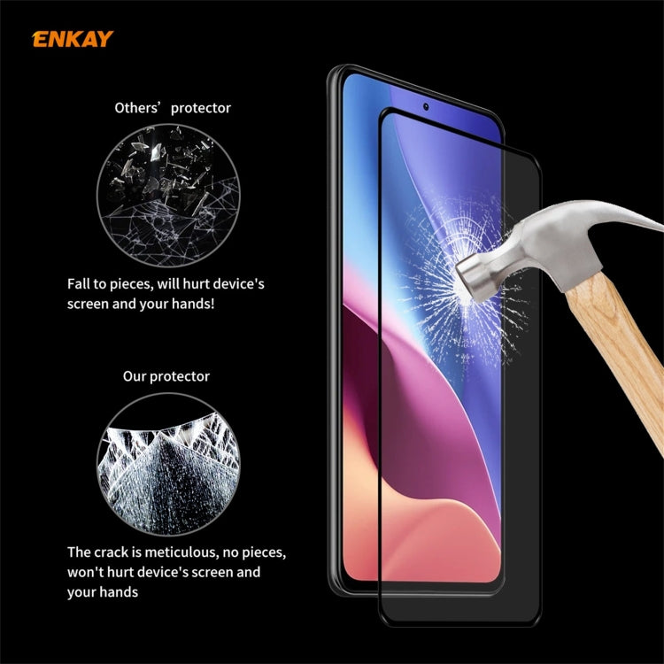 For Xiaomi Redmi K40 / K40 Pro(+) 10 PCS ENKAY Hat-Prince Full Glue 0.26mm 9H 2.5D Tempered Glass Full Coverage Film -  by ENKAY | Online Shopping South Africa | PMC Jewellery