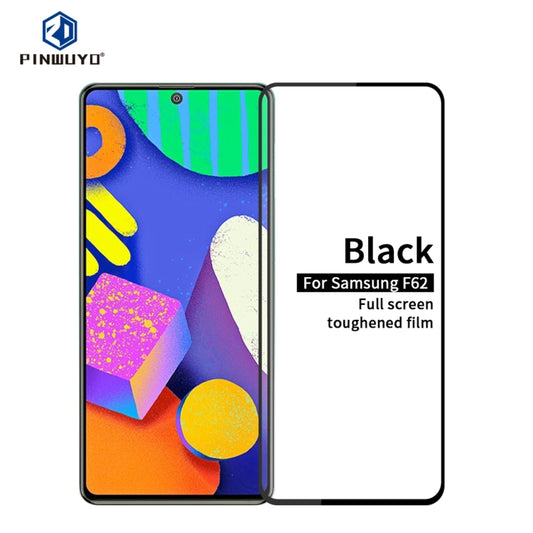 For Samsung Galaxy F62 PINWUYO 9H 2.5D Full Screen Tempered Glass Film(Black) - Galaxy Tempered Glass by PINWUYO | Online Shopping South Africa | PMC Jewellery | Buy Now Pay Later Mobicred