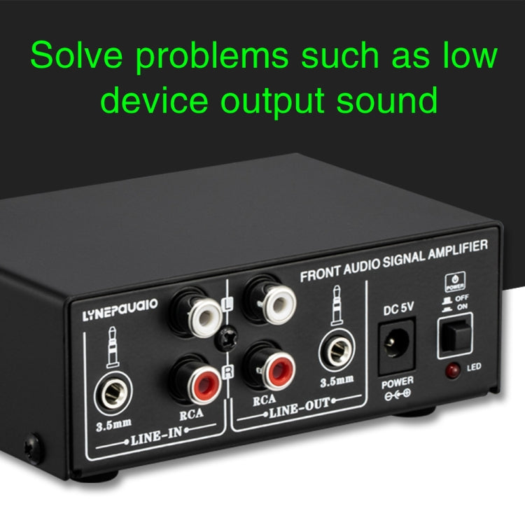 B057 Front Stereo Sound Amplifier Headphone Speaker Amplifier Booster with High And Low Bass Adjustment 2-Way Mixing,  USB 5V Power Supply, US Plug -  by PMC Jewellery | Online Shopping South Africa | PMC Jewellery