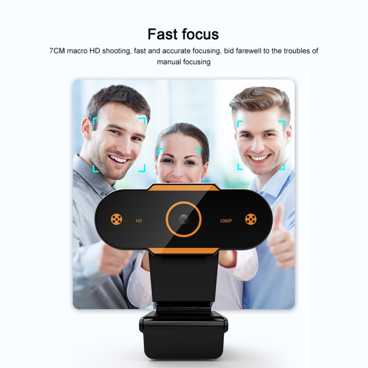 312 1080P HD USB 2.0 PC Desktop Camera Webcam with Mic, Cable Length: about 1.3m, Configuration:Anti-peep - HD Camera by PMC TechLife | Online Shopping South Africa | PMC TechLife