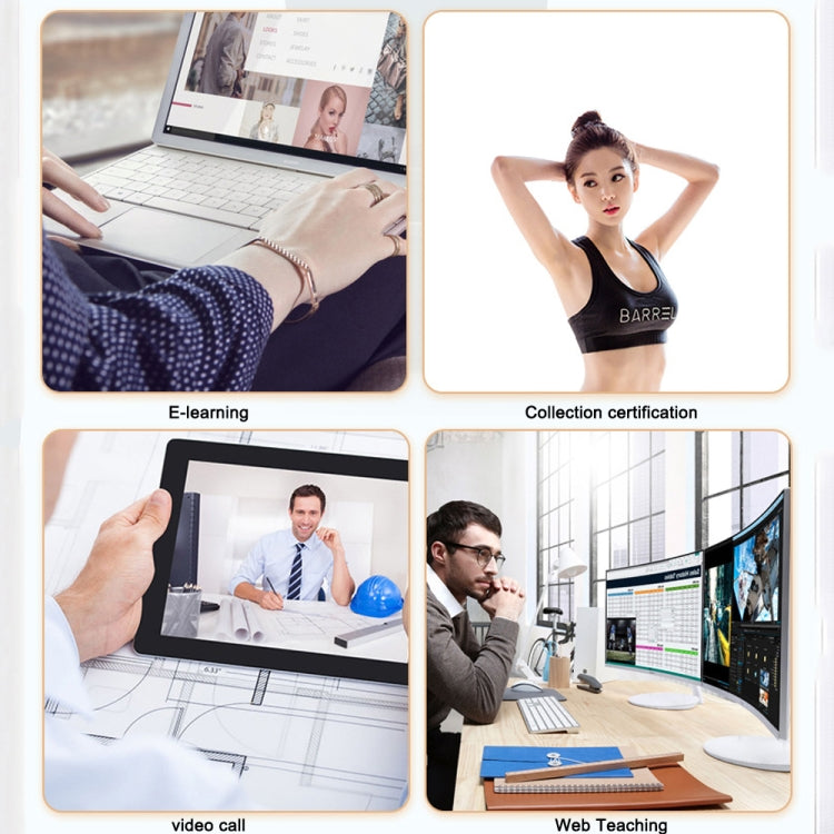 312 1080P HD USB 2.0 PC Desktop Camera Webcam with Mic, Cable Length: about 1.3m, Configuration:Anti-peep - HD Camera by PMC TechLife | Online Shopping South Africa | PMC TechLife