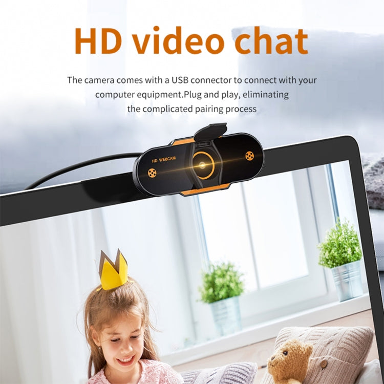 312 1080P HD USB 2.0 PC Desktop Camera Webcam with Mic, Cable Length: about 1.3m, Configuration:Anti-peep - HD Camera by PMC TechLife | Online Shopping South Africa | PMC TechLife