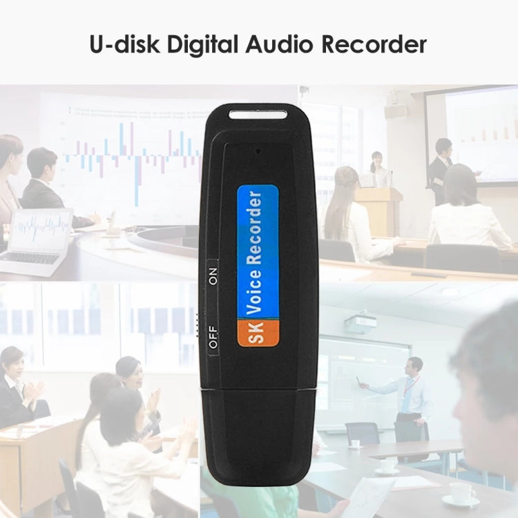 SK001 Professional Rechargeable U-Disk Portable USB Digital Audio Voice Recorder Pen Support TF Card Up to 32GB Dictaphone Flash Drive(Black) -  by PMC TechLife | Online Shopping South Africa | PMC TechLife