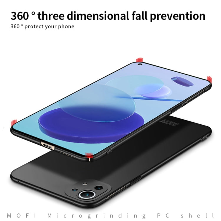 For Xiaomi Mi 11 Lite MOFI Frosted PC Ultra-thin Hard Case(Black) - free shipping - PMC TechLife - Order now!