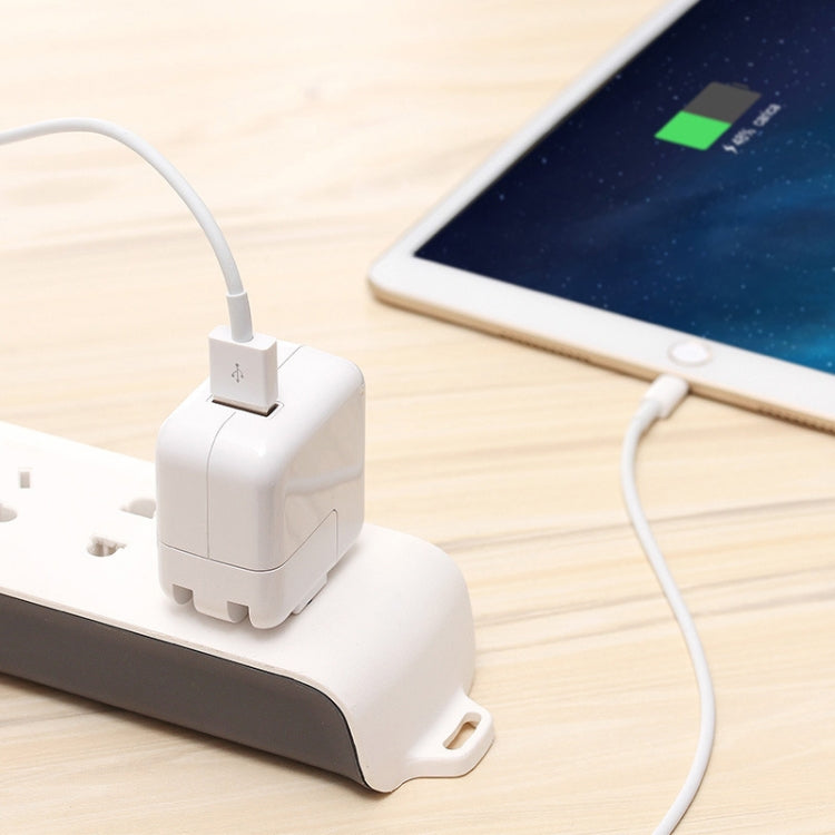 12W USB Charger + USB to 8 Pin Data Cable for iPad / iPhone / iPod Series, US Plug - USB Charger by PMC TechLife | Online Shopping South Africa | PMC TechLife | Buy Now Pay Later Mobicred