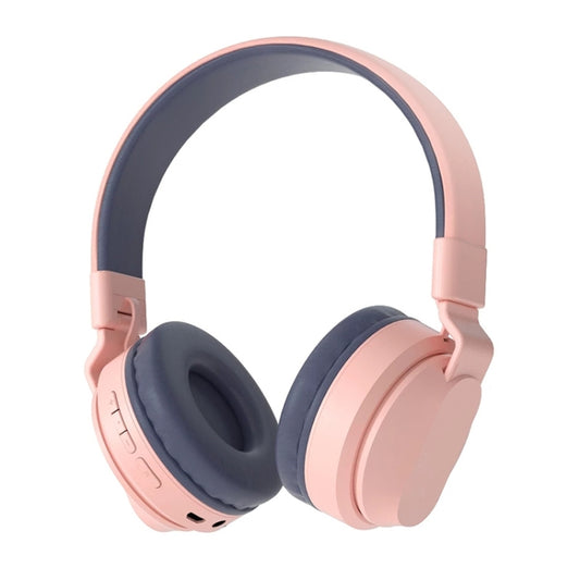 BOBo Kids Gift Bluetooth 5.0 Bass Noise Cancelling Stereo Wireless Headset With Mic, Support TF Card / FM / AUX-in(Pink) - Headset & Headphone by PMC Jewellery | Online Shopping South Africa | PMC Jewellery