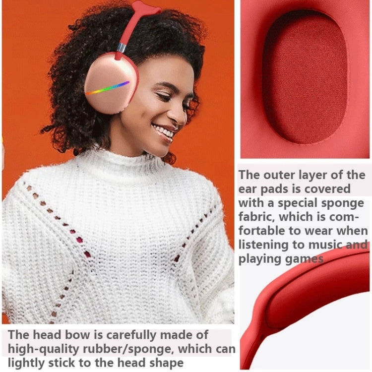 AKZ MAX10 Head-mounted RGB Wireless Bluetooth Music Headset With Microphone, Supports TF Card(Gold) - Headset & Headphone by PMC TechLife | Online Shopping South Africa | PMC TechLife