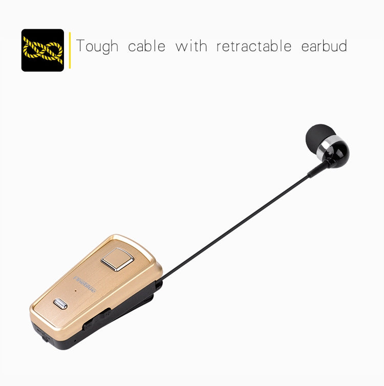 Fineblue F980 CSR4.1 Retractable Cable Caller Vibration Reminder Anti-theft Bluetooth Headset - Bluetooth Earphone by Fineblue | Online Shopping South Africa | PMC TechLife | Buy Now Pay Later Mobicred