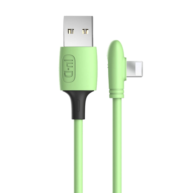 ENKAY Hat-Prince ENK-CB210 2.4A USB to 8 Pin 90 Degree Elbow Silicone Data Sync Fast Charging Cable, Cable Length: 1.2m(Green) - Normal Style Cable by ENKAY | Online Shopping South Africa | PMC TechLife | Buy Now Pay Later Mobicred