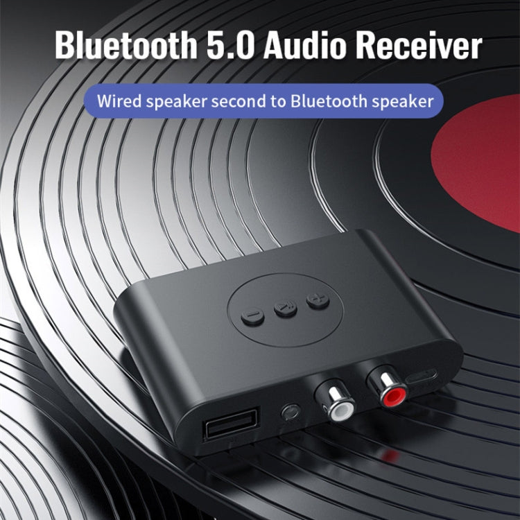 B21 Bluetooth 5.0 Audio Receiver AUX RCA Output U-disk Playback - Audio Receiver Transmitter by PMC TechLife | Online Shopping South Africa | PMC TechLife