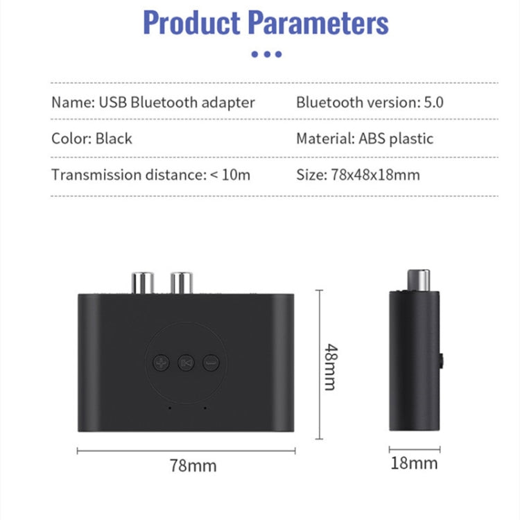 B21 Bluetooth 5.0 Audio Receiver AUX RCA Output U-disk Playback - Audio Receiver Transmitter by PMC Jewellery | Online Shopping South Africa | PMC Jewellery