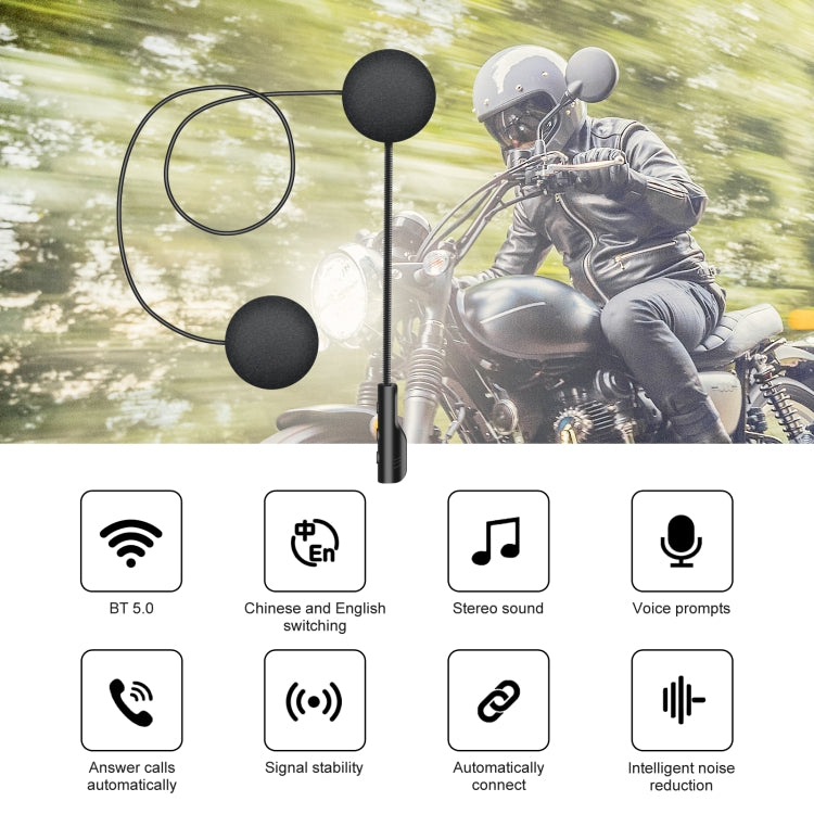 T4 Motorcycle Helmet Bluetooth Headsets BT 5.0 Stereo Automatically Connect to Support SIRI - Motorcycle Walkie Talkie by PMC TechLife | Online Shopping South Africa | PMC TechLife