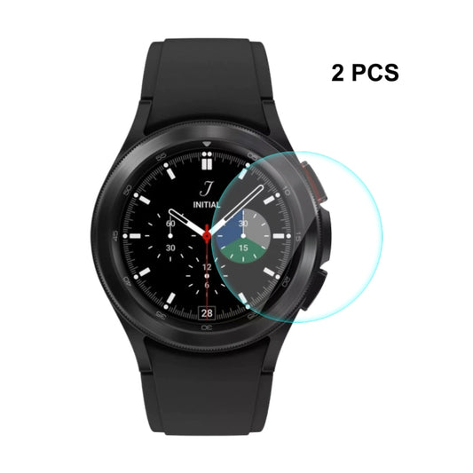 2 PCS For Samsung Galaxy Watch4 Classic 42mm ENKAY Hat-Prince 0.2mm 9H 2.15D Curved Edge Tempered Glass Screen Protector Watch Film - Screen Protector by ENKAY | Online Shopping South Africa | PMC Jewellery | Buy Now Pay Later Mobicred