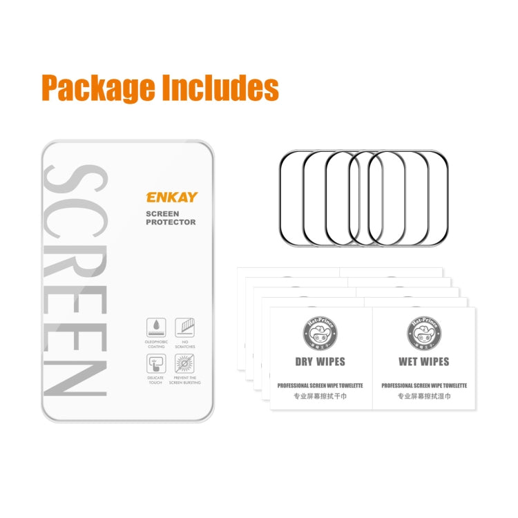 5 PCS ENKAY Hat-Prince Case Friendly 3D Full Screen PET Curved Hot Bending HD Screen Protector Film For Apple Watch Series 7 45mm(Transparent) - Others by ENKAY | Online Shopping South Africa | PMC Jewellery | Buy Now Pay Later Mobicred