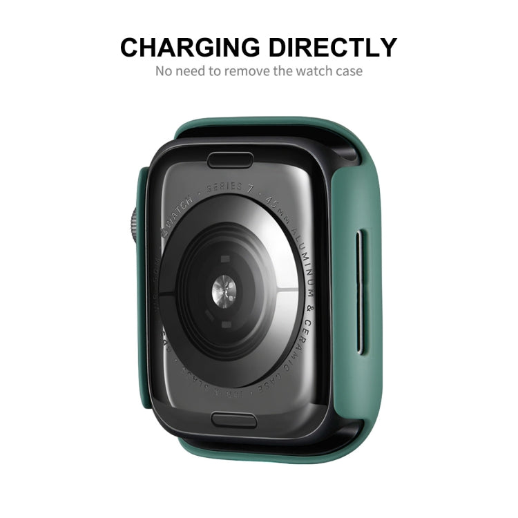 ENKAY Hat-Prince PC Frame + Full Coverage PMMA HD Screen Protector Film For Apple Watch Series 8 / 7 41mm(Green) - Watch Cases by ENKAY | Online Shopping South Africa | PMC Jewellery | Buy Now Pay Later Mobicred