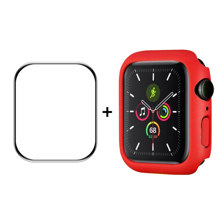 ENKAY Hat-Prince PC Frame + Full Coverage PMMA HD Screen Protector Film For Apple Watch Series 8 / 7 45mm(Red) - free shipping - PMC TechLife - Order now!