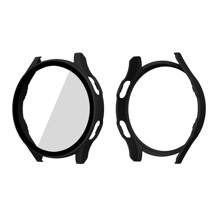 ENKAY Hat-Prince Full Coverage PC Frame + Tempered Glass Protector Composite Case for Samsung Galaxy Watch4 44mm(Black) - Watch Cases by ENKAY | Online Shopping South Africa | PMC TechLife | Buy Now Pay Later Mobicred