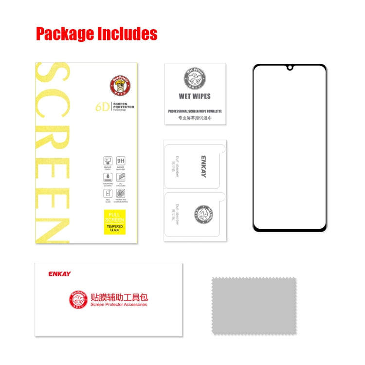 For Samsung Galaxy A32 4G ENKAY Hat-Prince Full Glue Tempered Glass 6D Full Coverage Anti-scratch Protector - Galaxy Tempered Glass by ENKAY | Online Shopping South Africa | PMC TechLife | Buy Now Pay Later Mobicred