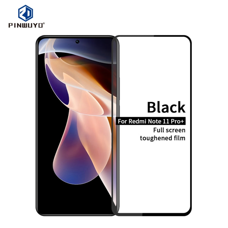 For Xiaomi Redmi Note 11 Pro / Note 11 Pro+ PINWUYO 9H 2.5D Full Screen Tempered Glass Film(Black) -  by PINWUYO | Online Shopping South Africa | PMC Jewellery | Buy Now Pay Later Mobicred