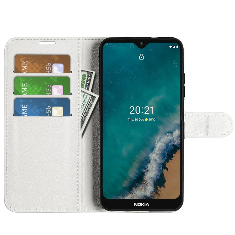 For Nokia G50 Litchi Texture Horizontal Flip Protective Case with Holder & Card Slots & Wallet(White) - free shipping - PMC TechLife - Order now!