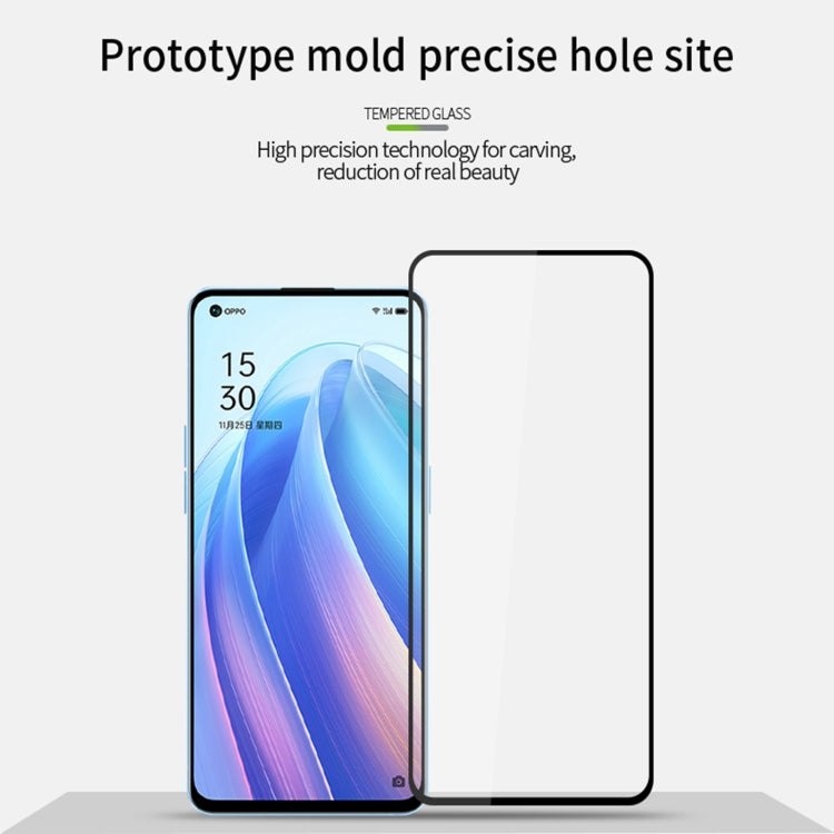 For OPPO Reno7 Pro 5G PINWUYO 9H 2.5D Full Screen Tempered Glass Film(Black) - OPPO Tempered Glass by PINWUYO | Online Shopping South Africa | PMC TechLife | Buy Now Pay Later Mobicred