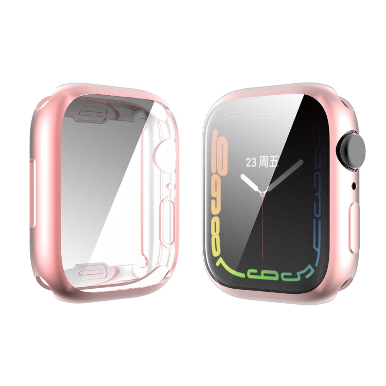 For Apple Watch Series 8 / 7 41mm ENKAY Hat-Prince Electroplated TPU Case(Pink) - Watch Cases by ENKAY | Online Shopping South Africa | PMC Jewellery | Buy Now Pay Later Mobicred