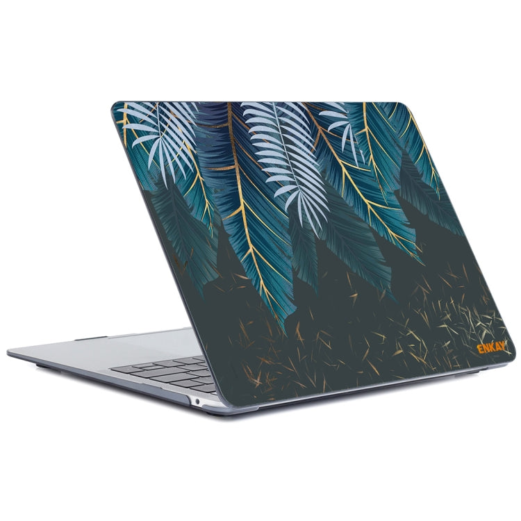 For MacBook Air 13.3 inch A1932 2018 ENKAY Hat-Prince Natural Series Laotop Protective Crystal Case(Palm Leaf) - MacBook Air Cases by ENKAY | Online Shopping South Africa | PMC Jewellery